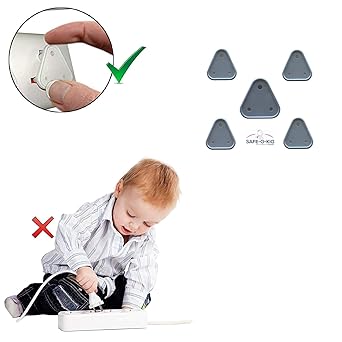Safe-O-Kid Power Plug Anti-Shock Electric Socket Guards (White) Pack of 5