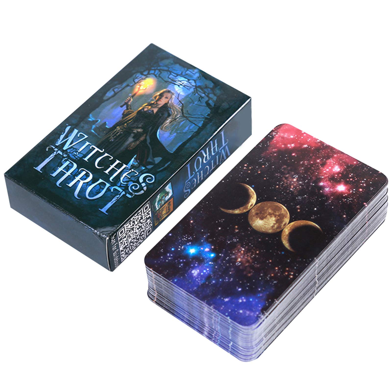 ANUFER 78Pcs/Set Tarot Cards Deck Board Future Telling Divination Game English Edition Witches SN07408