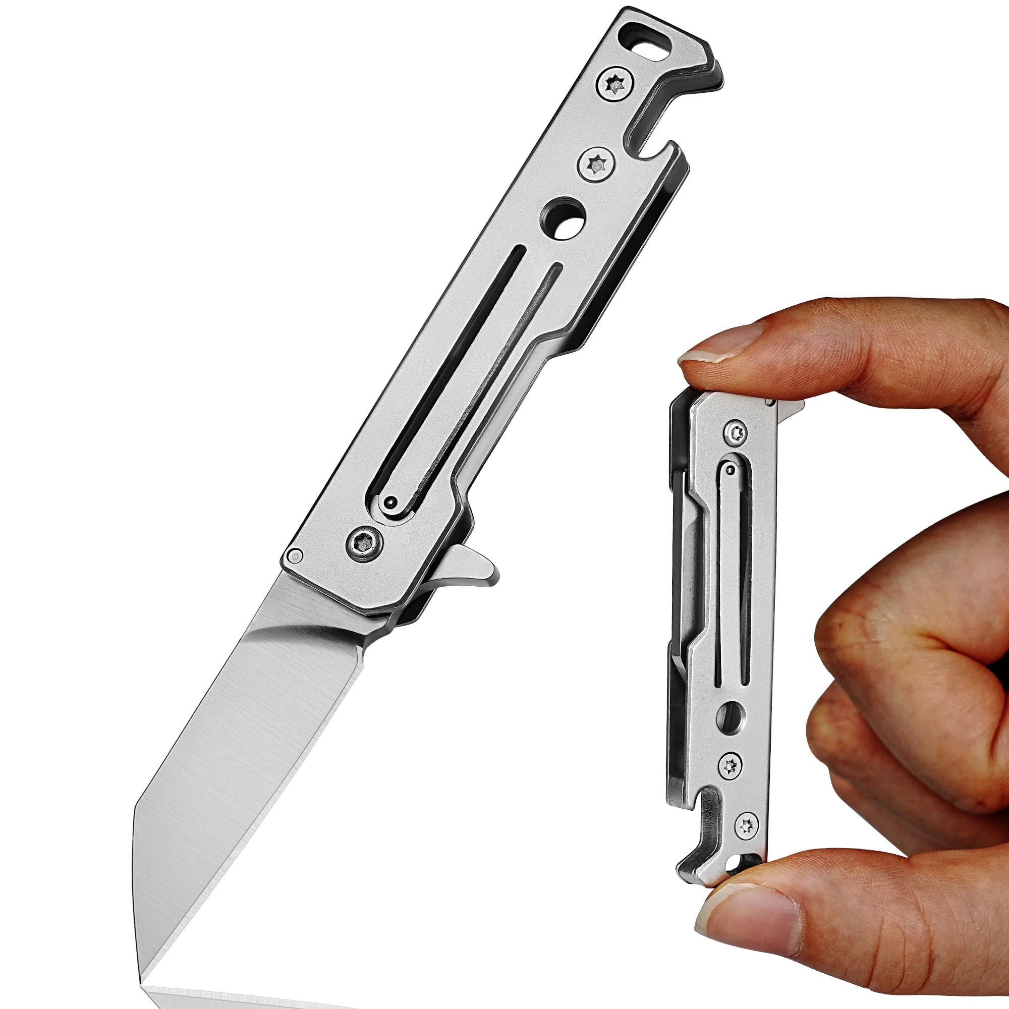 VALHALLA Mini EDC Pocket Knife, Small Titanium