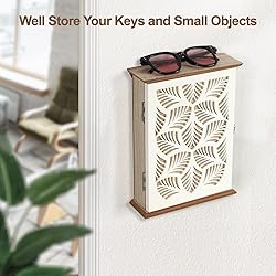 AHUONEL Wooden Key Holder - Wall Mounted Key Rack