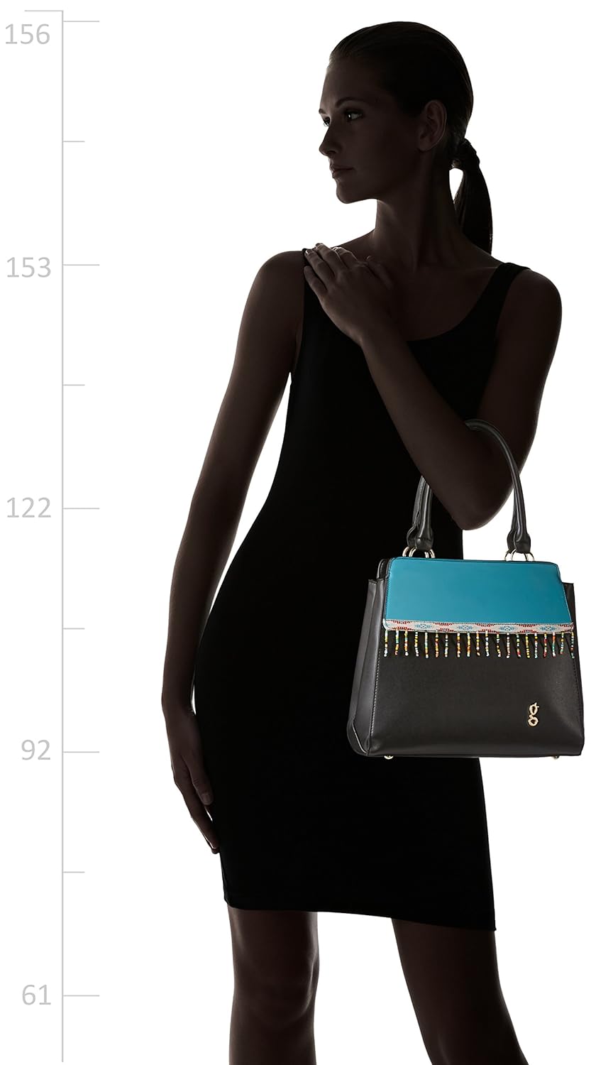 global desi fashion plus women's satchel (black) ()