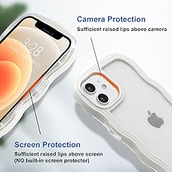 Anuck for iPhone 12 Case Wavy Edge Clear Back