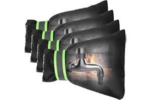 Outdoor Faucet Covers for Winter Freeze Protection, Kanosan 8.3"H X 6.7"W Thickened Reflective Outside Spigots Covers Hose Bib Insulated Sock for Winter Cold Weather, 4 Pack Black
