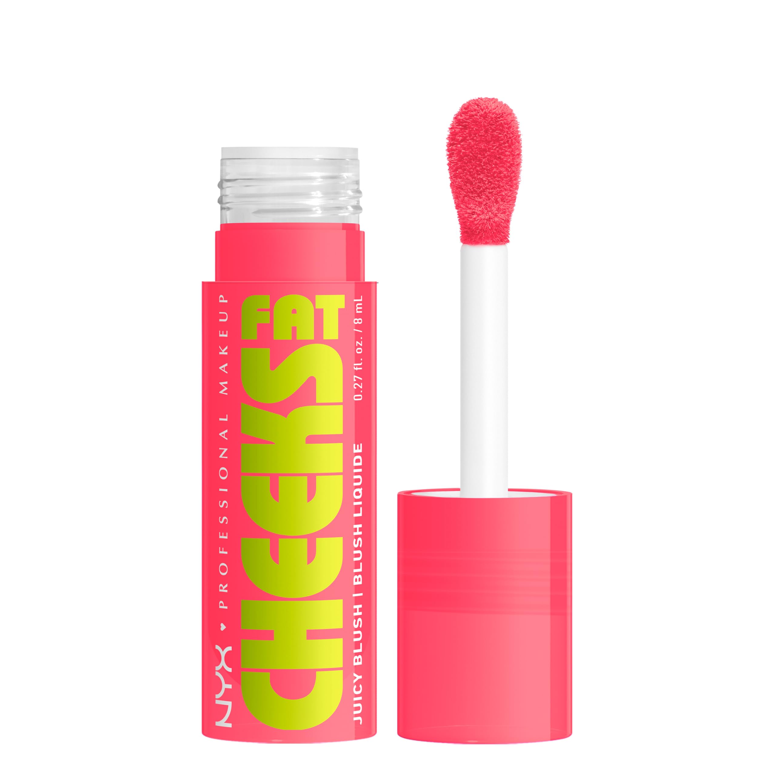 Photo 1 of NYX PROFESSIONAL MAKEUP Fat Cheeks Liquid Blush, Buildable, Dewy Blush with Long-Lasting 12HR Wear - Guava Gush (Bright Pink)