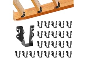 CDFYJHFDQ 24 Pcs 2"x 4" Joist Hanger,Q235B Steel Face Mount Joist Hangers,Black Powder Coated Hurricane Ties for Rafter, Rafter Brackets for Floor, Deck and Ceiling Joists