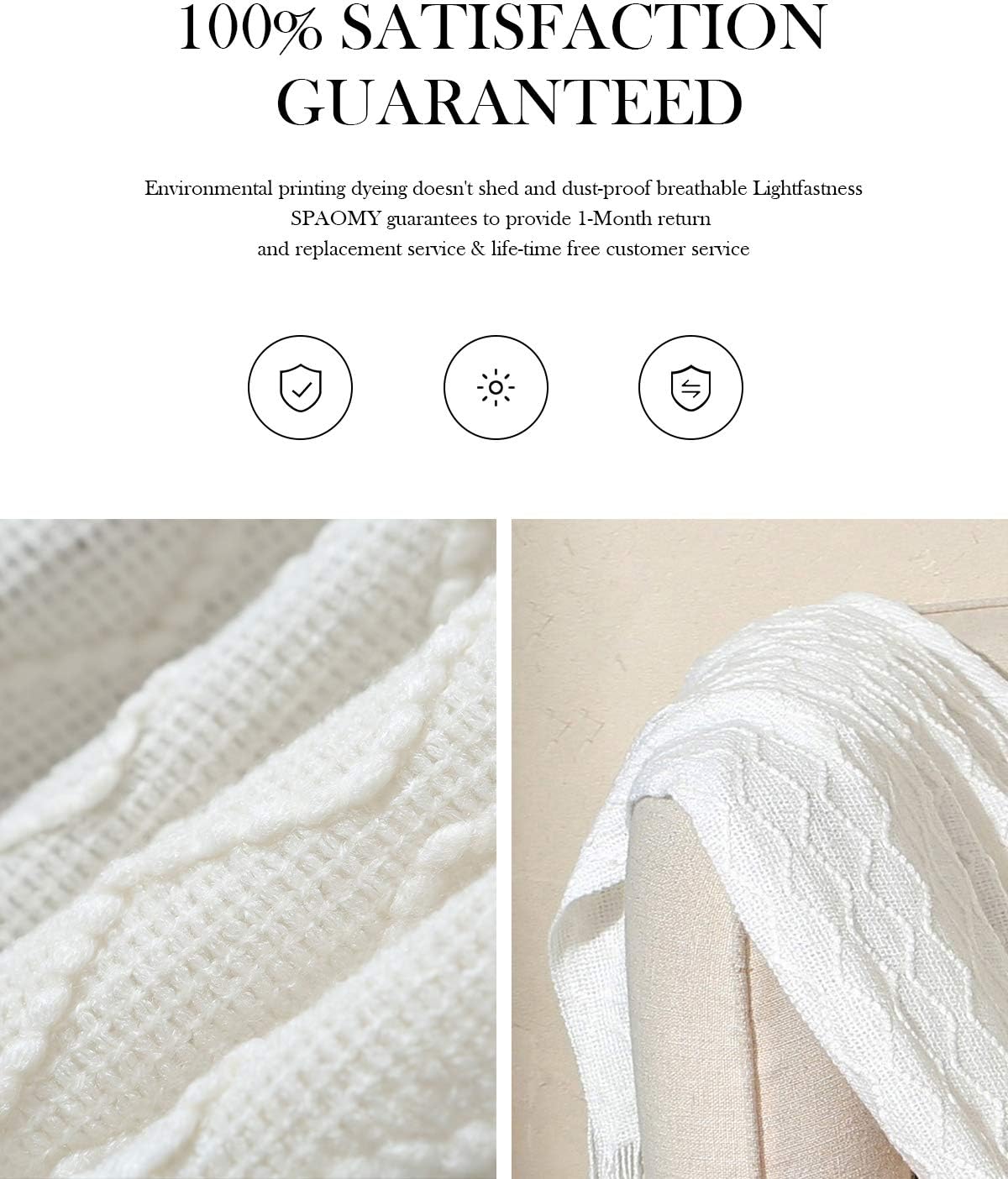 SPAOMY Throw Blanket, Knit Blanket with Tassels, Textured Cozy Lightweight Decorative Throw Blanket for Couch, Bed, Sofa, Travel- All Seasons (50x60 Inch, Beige): Home & Kitchen