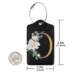 2 PCS Flower Lette O Luggage Tag for Suitcases