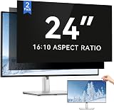 IPROKKO 2 Pack 24 Inch Privacy Screen Filter 16:10 Anti Spy Anti Blue Light