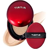 TIRTIR Mask Fit Red Cushion Foundation | Full coverage, Weightless, Skin fit, Satin Glow Finish, Korean Makeup BB Foundation, beauty, Tattoo cover up, Buildable (#21N Ivory, 0.63 Fl Oz)