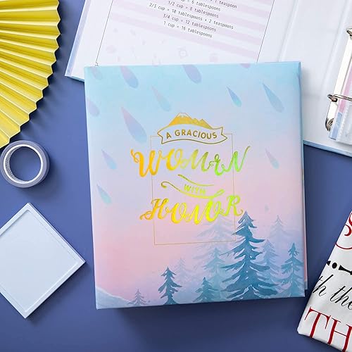 COFICE Recipe Binder  8x9 Recipe Books to Write in Ring Binder, 4x6 Recipe  Cards and Tabbed Dividers, Woman Honor Design in Kenya | Whizz Recipe  Holders