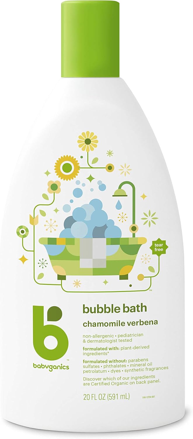 Babyganics Bubble Bath, Chamomile Verbena, 20oz, 2 Pack, Packaging May Vary: Health & Personal Care