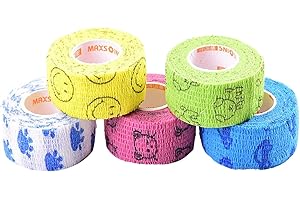 VUKAYO Stmandy Vet Wrap Bulk, Bandage Wrap Vet Tape 1 Inch,Waterproof Self Adherent for The People or The pet(cat, Dog, Horse and so one) who was injure or Have Wounds (Cartoon)