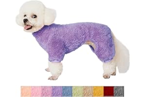 Kyaringtso Dog Sweater, 4 Legs Dog Coat, Dog Winter Clothes for Small Dogs Boy Girl, Puppy Outfits, Pet Coat, Cat Apparel (Small, Purple)