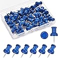 40Pcs Wood Push Pins, Decorative Thumb Tacks, Wooden Pins and Tacks, Cork Board Thumbtacks, Cute Thumbtack for Wall and Bulletin Board, Map Pins