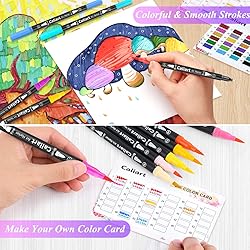 Caliart 34 Double Tip Brush Pens Art