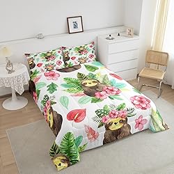 Erosebridal Cartoon Sloth Comforter Set Kawaii