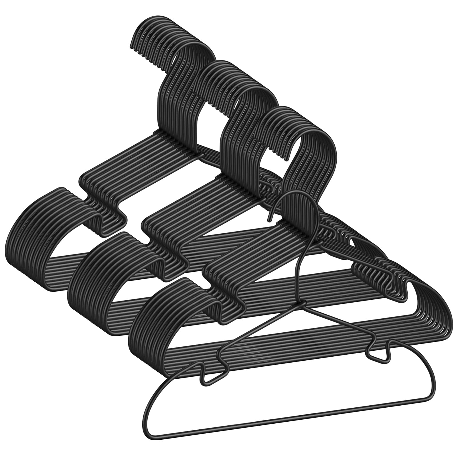 Photo 1 of Black Aluminum Hangers, 12.6 Inch Kids Baby Hanger, Sturdy Metal Kids Hanger for Wardrobe, Space Saving Toddler Hangers (30 pcs)