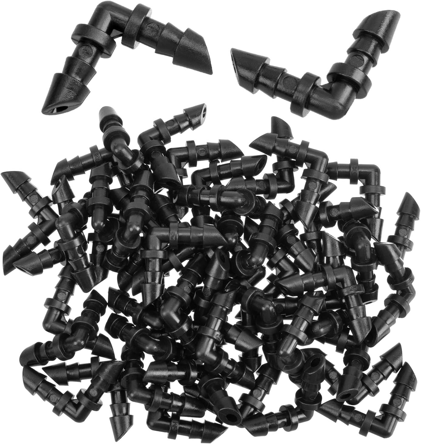 PAGOW 1/4-Inch Barbed Elbows for Drip Irrigation Tubing, 50 Packs 90 Degree Barbed Connector Fitting for Hydroponics and Drip Tubing : Garden & Outdoor