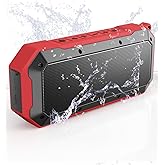 Qozybuds Bluetooth Jobsite Speaker with Magnet and Hook, 30H Working Time IPX6 Waterproof Speaker Plays Audio and Answers Calls Hands Free