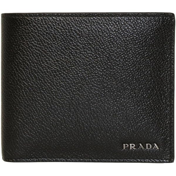 Amazon.com: Prada Men's Vitello Micro-Grain Navy Leather Bifold
