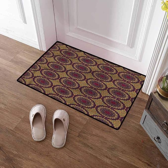Custom&blanket Large Door Mat Moroccan Rectangular