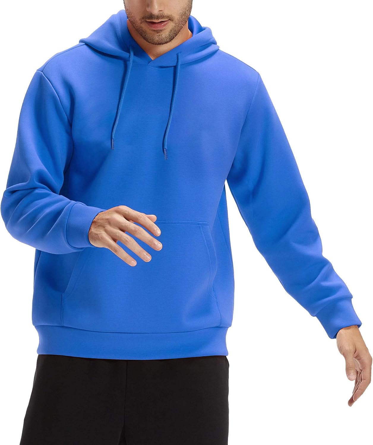 CASEI Solid Hoodies for Men Athletic Pullover Hoodie Lightweight Sweatshirt with Pockets at  Men’s Clothing store