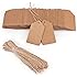 Tosnail 200 Pack Kraft Gift Tags With Jute Twine - 4x7cm Vintage Paper Tags For Crafts & Pricing
