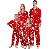 QZH.DUAO Christmas Family Pajamas Matching Sets Silk Satin Long Sleeve Pj Set Sleepwear