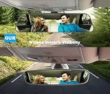 Kitbest Mirror Anti Glare Rearview Interior Clip On Panoramic Wide Angle view 2