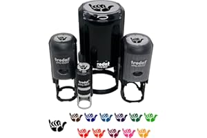 SNIGGLE SLOTH Shaka Hang Loose Surfer Sign Self-Inking Rubber Stamp for Stamping Ink Stamper Crafting Planners - 1 Inch Medium - Lime Green Ink