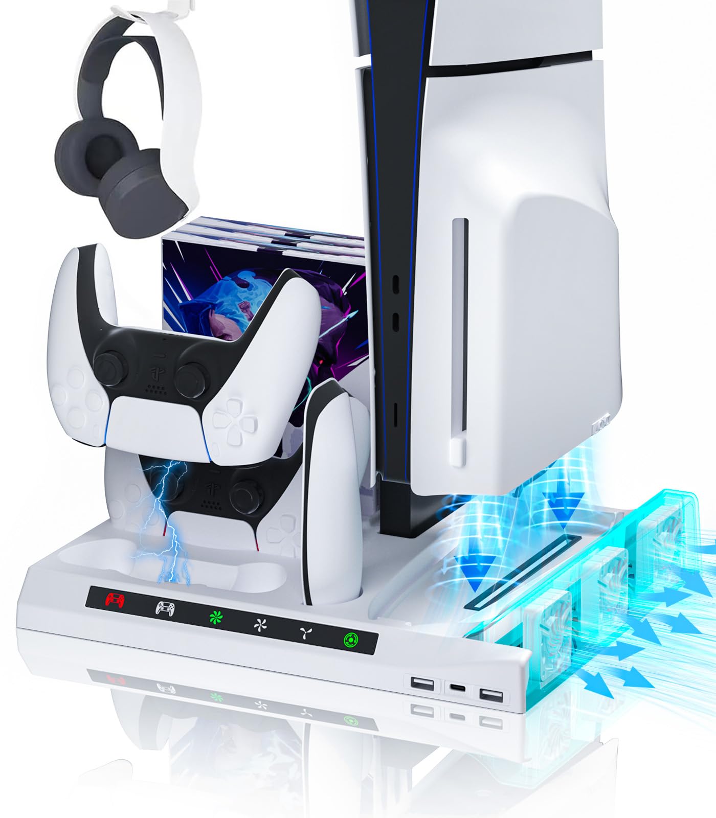 Ps5 Stand PS5 Slim Stand Cooling Station For Playstation Slim