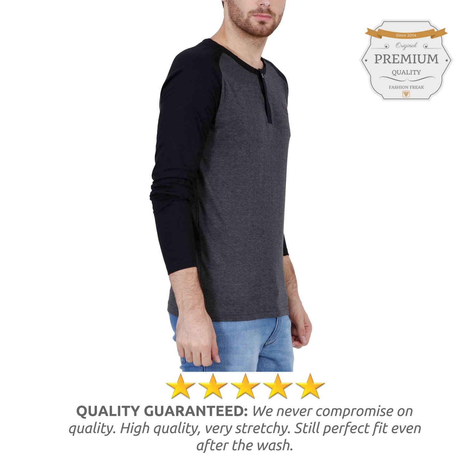 fashion freak men's cotton full sleeve t-shirt
