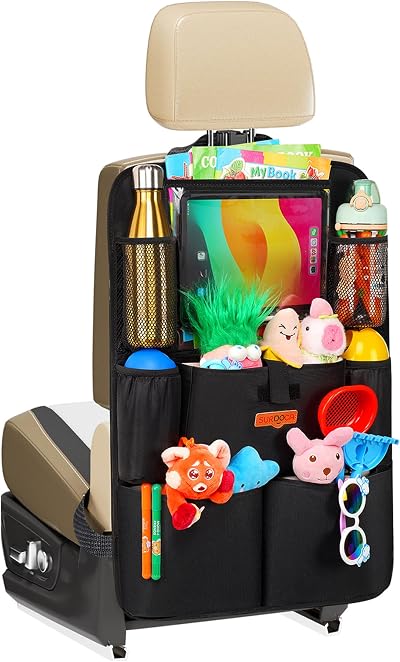 SURDOCA Upgraded Car Seat Organiser 8 Pockets 11-inch Tablet Holder