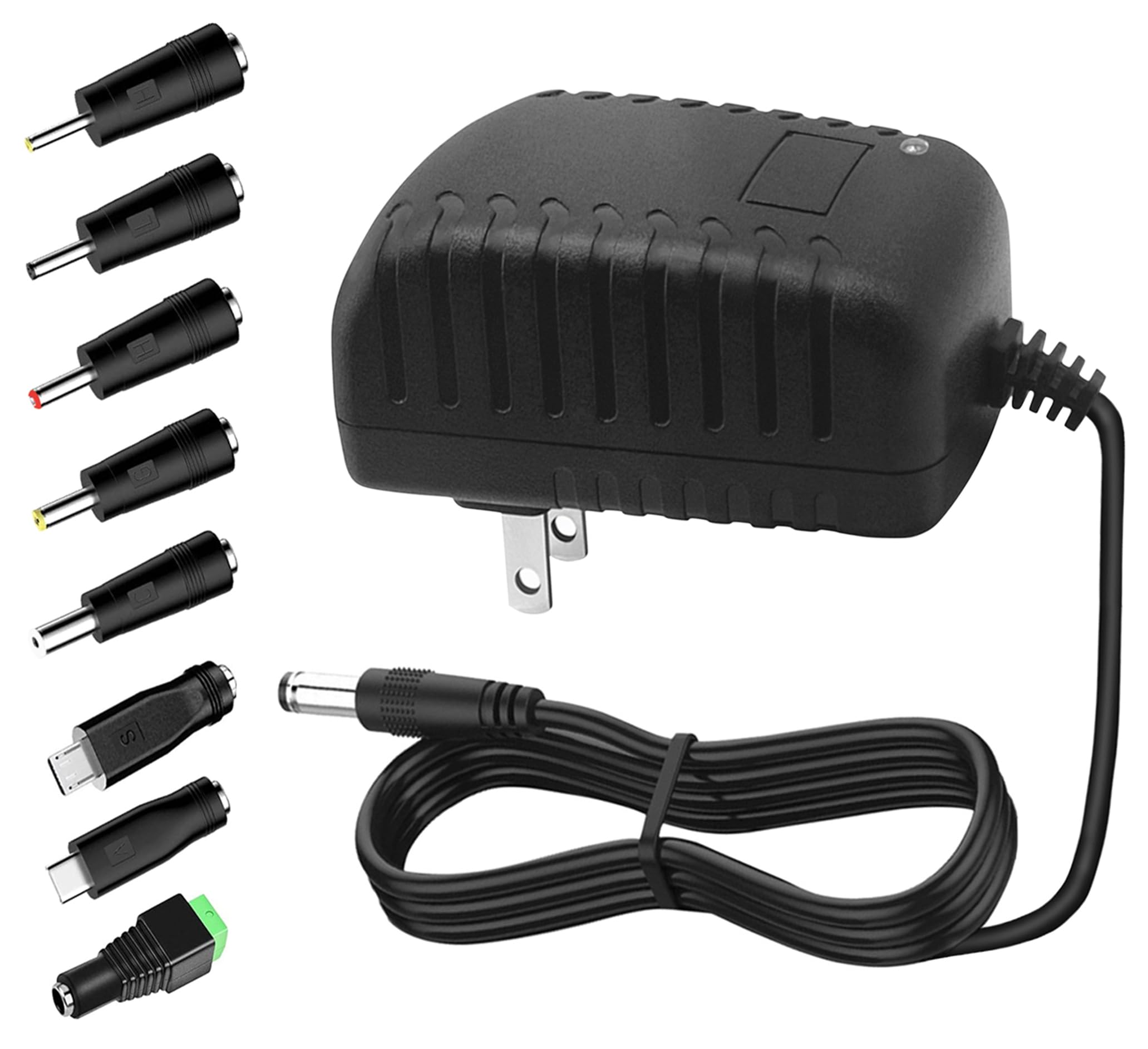 Photo 1 of DC 5V 3A Power Supply 5V Power Adapter with 8Tips Replaceable 100V-240V AC to DC Converter 5 Volt 3 Amp 2A 1A Transformer Power Supply for TV Box Speaker Webcam Router