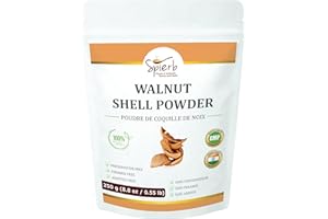 Spierb Walnut Shell Powder for Skin Exfoliation (250 g) – Natural Gentle Scrub for DIY Face & Body Care