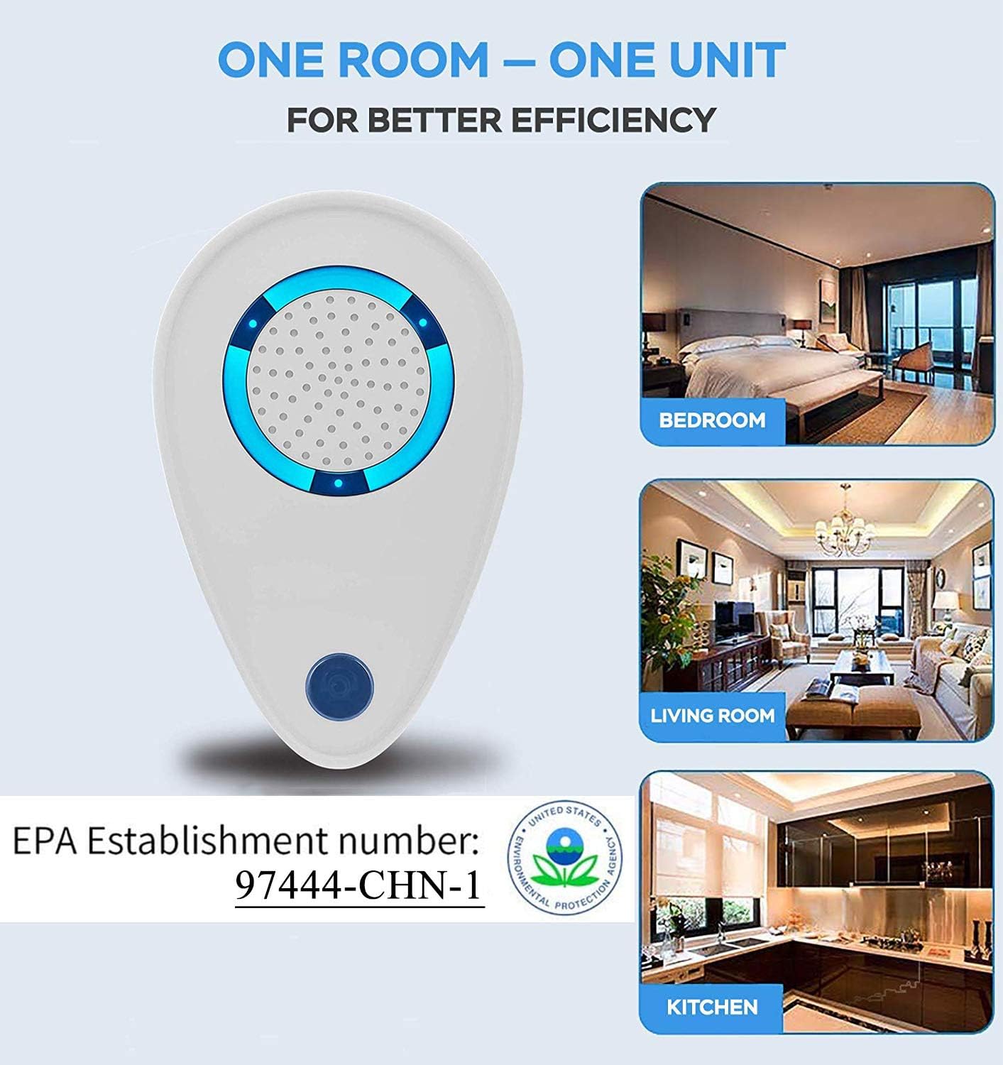 Ultrasonic Pest Repeller(4 Pack), Pest Control Ultrasonic Repellent, Electronic Repellant - Bug Repellent for Ant, Mosquito, Mice, Spider, Roach, Rat, Flea, Fly: Office Products