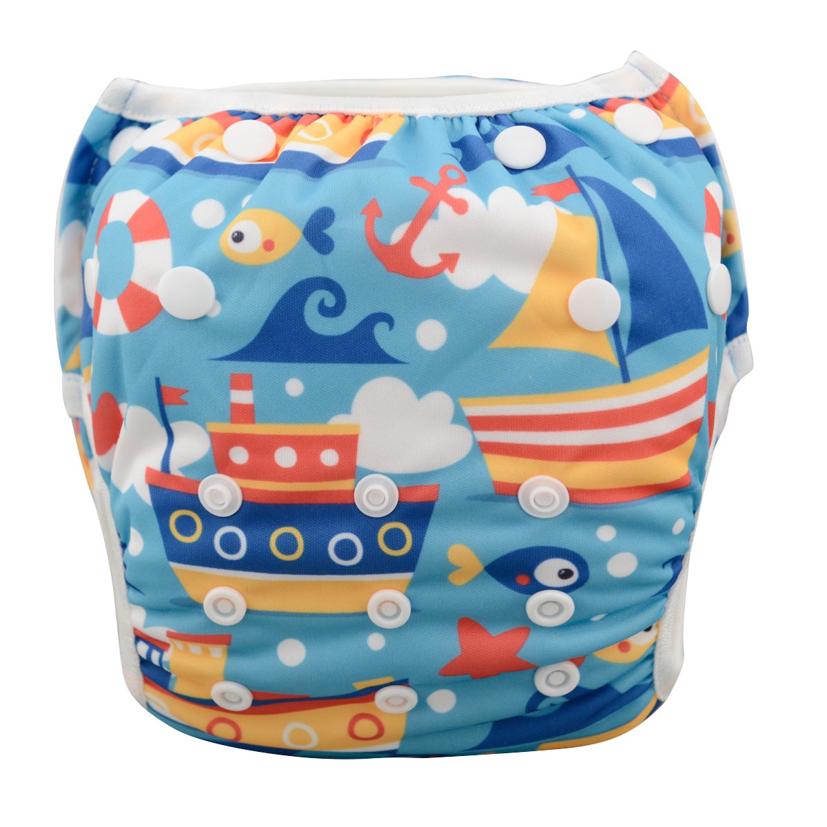 Babygoal Reusable Swim Diaper for Boys, Washable Adjustable Swim Underwear for Baby