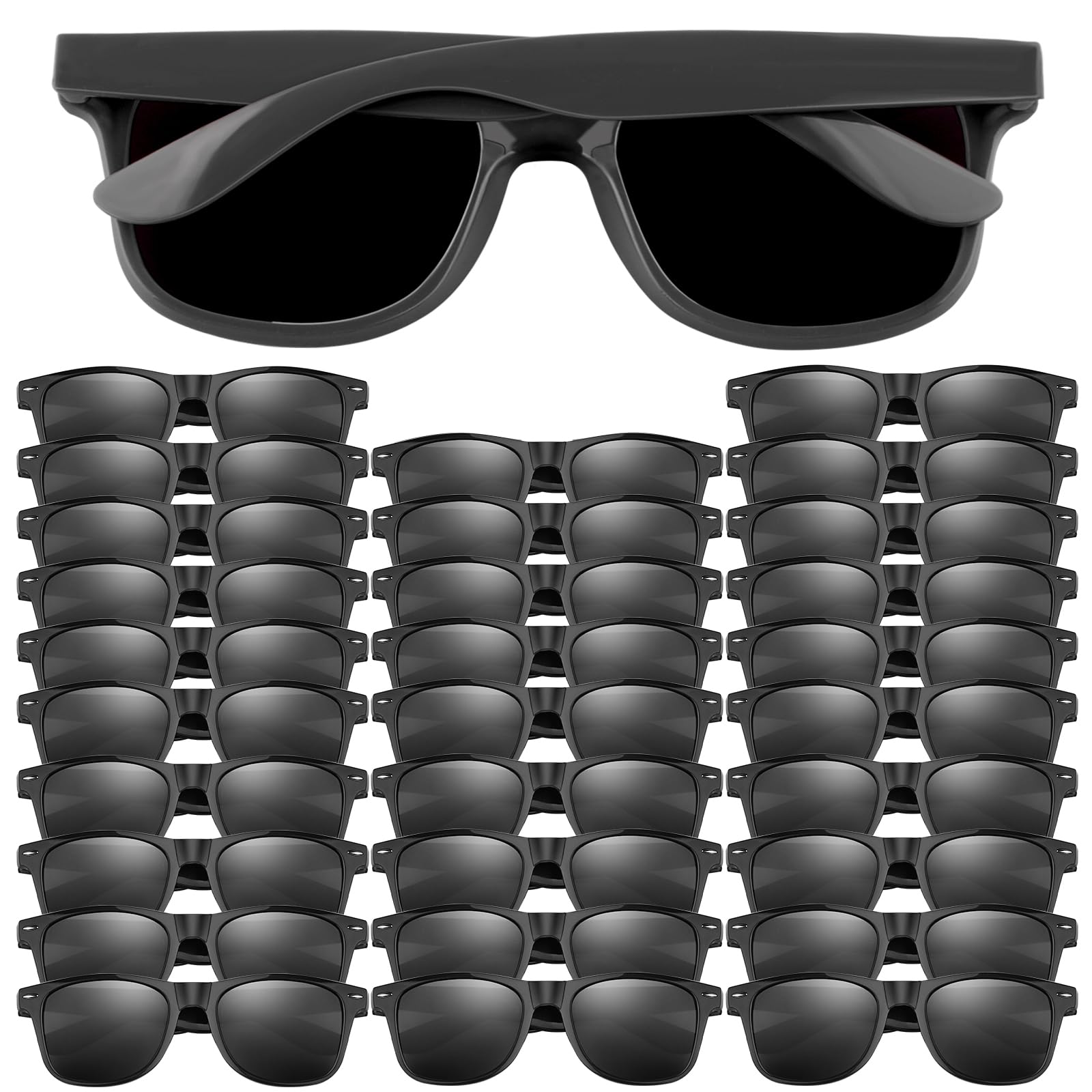 FEPITO 30 Pieces Kids Party Sunglasses Bulk for kids Birthday Party supplies Treat Bag Fillers for Beach Pool Party Toys, Black