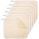 6 Count Exfoliating Washcloth for Body and Face Facial Wash Cloths Bath Scrub Soft Weave Loofah Towel Exfoliate Bath Towel Remove Dead Skin Wash Cloth Massage Bath Cloth for Women Man 10.6x9 Inch