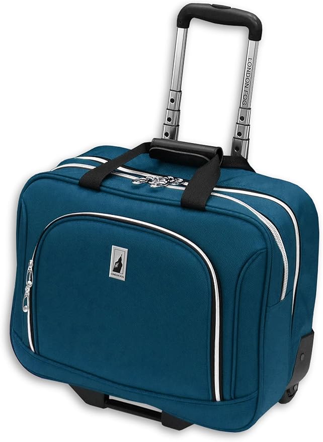LONDON FOG Coventry 17Inch Wheeled Tote Bag, Sapphire