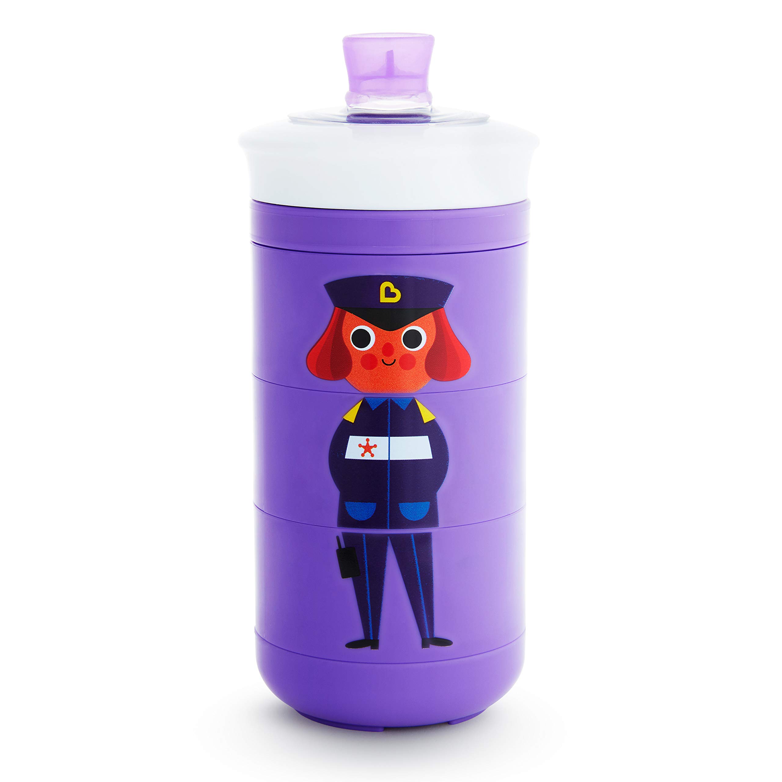 Munchkin Plastic Twisty Mix & Match Character Sippy Cup, 9oz/266ml, Purple