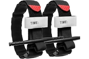 HEPHEAS Tourniquet：Emergency Tourniquets, Combat Medical Tourniquet, Hiking First Aid Kit Military Tactical Tourniquet for Bleeding Control, Life Saving Hemorrhage Control, School Training (Black,2-Pack)