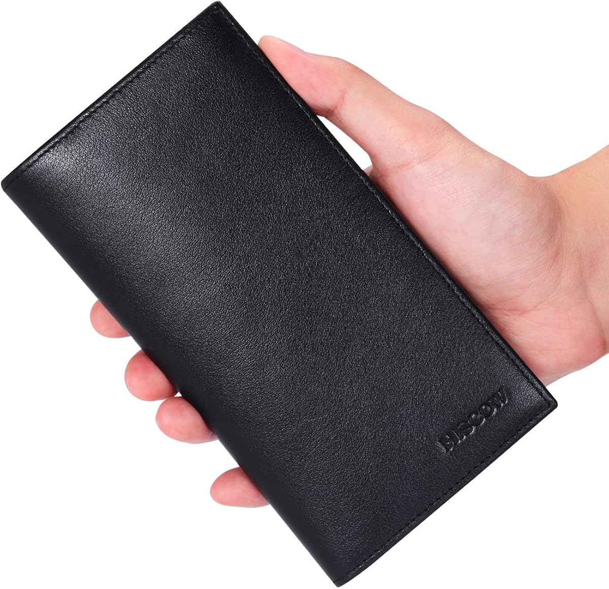 HISCOW Minimalist Checkbook Cover - Full Grain Leather at  Women’s Clothing store