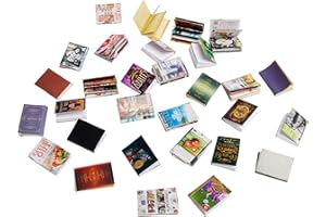 X HOT POPCORN 30PCS 1:12 Scale Miniatures Dollhouse Books Mini Books Miniatures Books for Mini House Decor