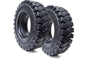 EPR DISTRIBUTION Set of 2 5.00-8 500-8 5008 5.00/8 Solid Forklift Tires 3.0" RW 5.00/8 Flat Proof 5008