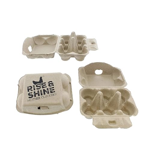 20pcs Chicken Egg Cartons Natural Material Egg Carton 8 Cell Egg Holders For Farm Fresh Eggs Recycled Paper Cardboard