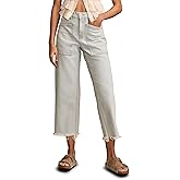 Lucky Brand Womens Lucky Legend Crop Patch Pocket Wide Leg