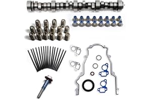 BTSCAR Sloppy Stage 2 Camshaft Kit Fits for 1997-2013 Chevrolet GMC LS 4.8 5.3 5.7 6.0 6.2 V8 LSx Engine, Includes Springs, Pushrods, Oil Seals, Timing Cover Gasket,Replaces PAC-1218 HL2148S 7.400”