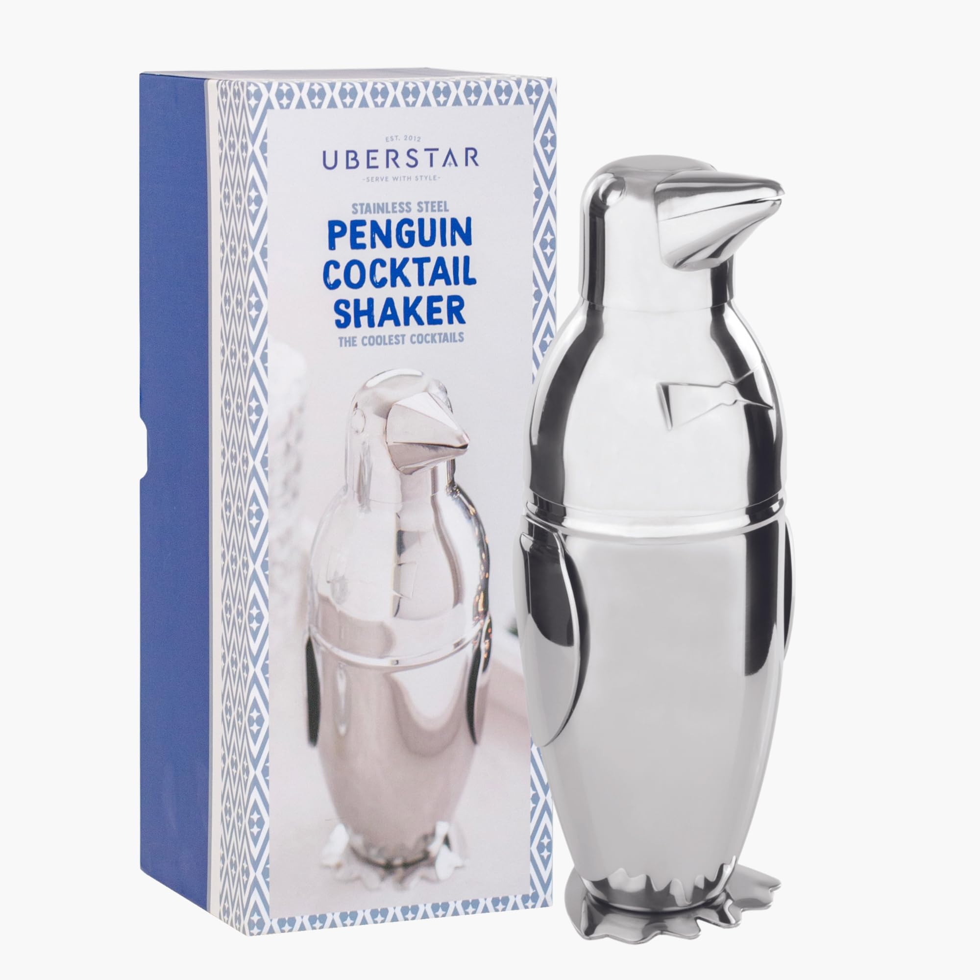 Penguin Cocktail Shaker/Stainless Steel / 550ml / Built-in Strainer