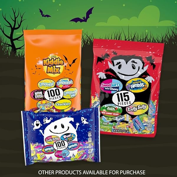 SWEETARTS ASSORTED TRICK OR TREAT CANDY, DRACULA DELIGHT MIX, 115CT BAG